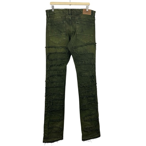 Jordan Craig Men’s Legacy Edition Green Distressed Jeans Size 36 - Picture 2 of 5